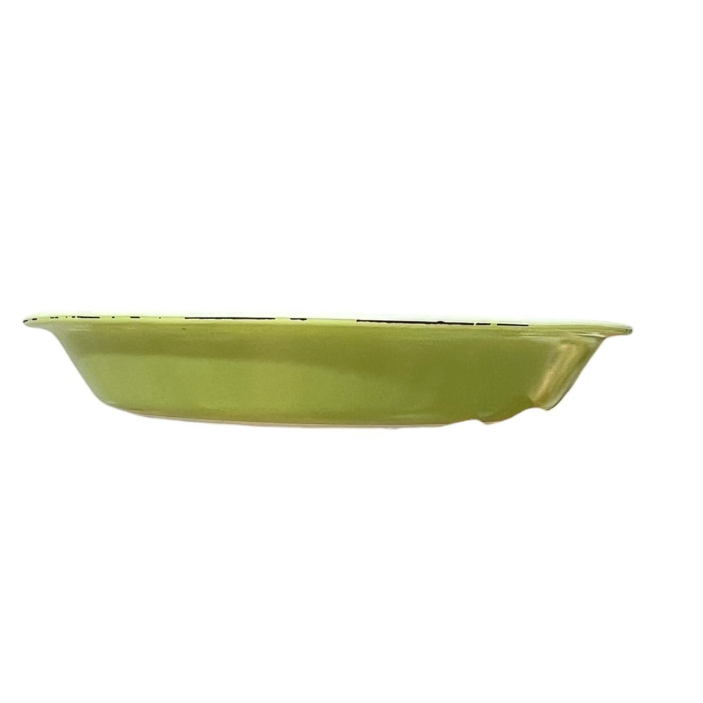 Vintage Pyrex Lime Green Opal Glass Pie Plate Round Baking Dish Made in USA 40